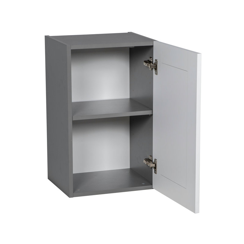 Armoire murale 9 po x 24 po - porte simple - avec porte blanche brillante, H 24 po x l 9 po, Blanc mat