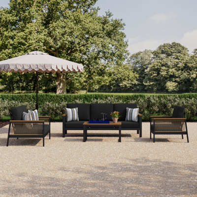 Townsend 4 Piece Sunbrella Sofa Seating Group with Cushions by Birch Lane