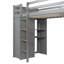 Lit mezzanine simple avec lit autonome, tablettes, bureau et garde-robe-1775264878