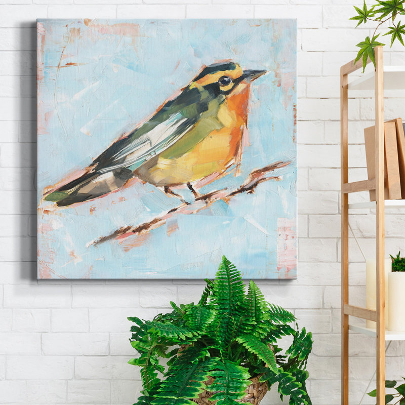 Reproduction encadrée Bird Premium IV - prêt à accrocher, H 40 po x l 40 po x P 1 po, Toile tendue, Pas de tapis