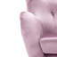 Fauteuil d'appoint 32,68 po à dossier capitonné en velours avec structure en bois massif