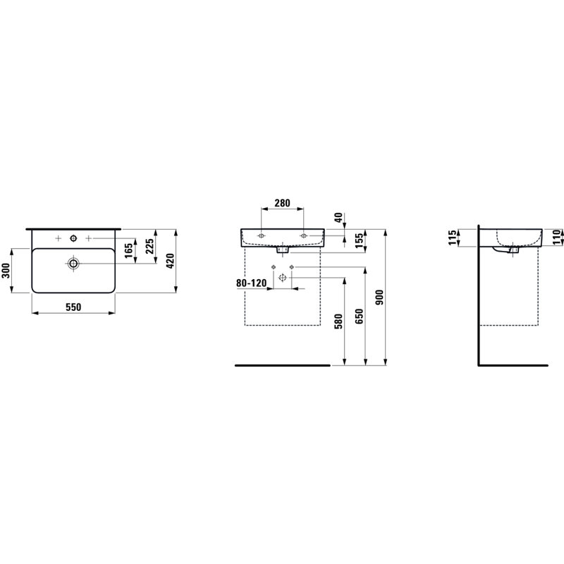 Val 21.65'' L Bathroom Sink, Single