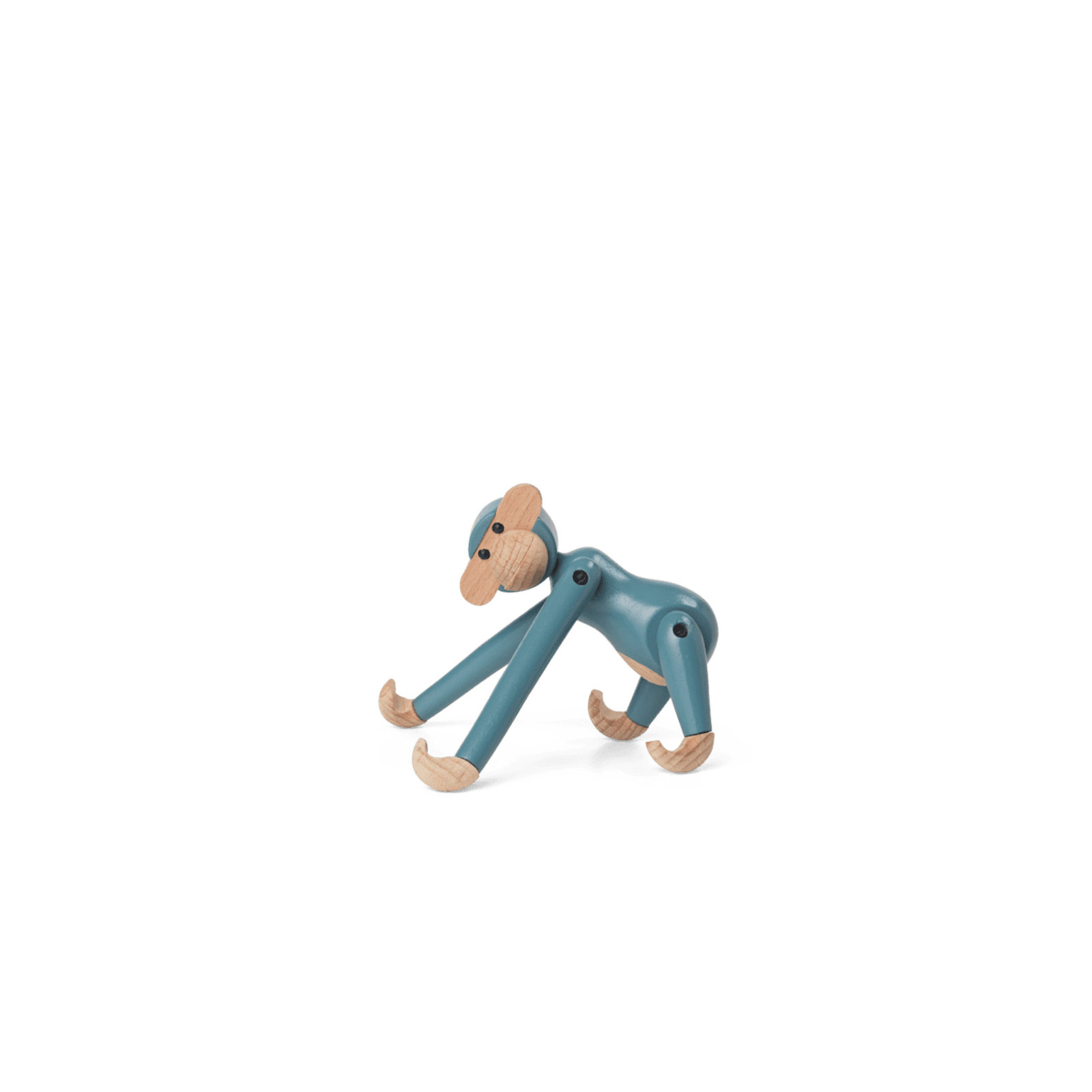 Mini Monkey Figurine, Vintage Blue