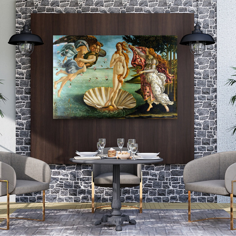 «Naissance de Vénus», reproduction d'art classique de paysage côtier abstrait, H 40 po x l 60 po