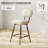 Modern Swivel Upholstered Counter Stools with Metal Frame-1644129353