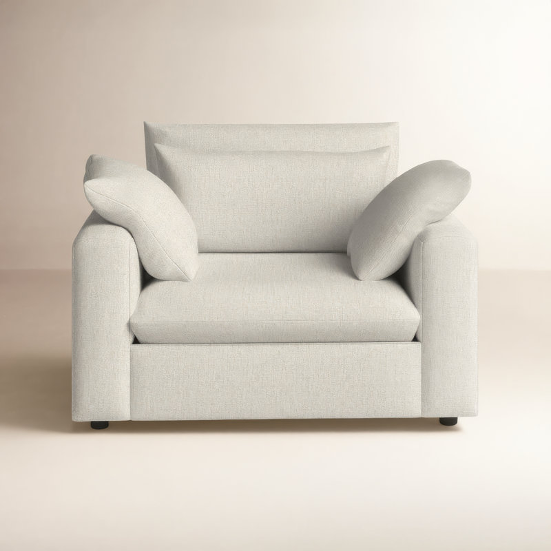 Remy Upholstered Chair and a Half, Nomad Snow Crypton® Chenille