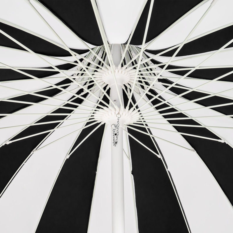 Parasol d'extérieur 8 pi, Noir / blanc