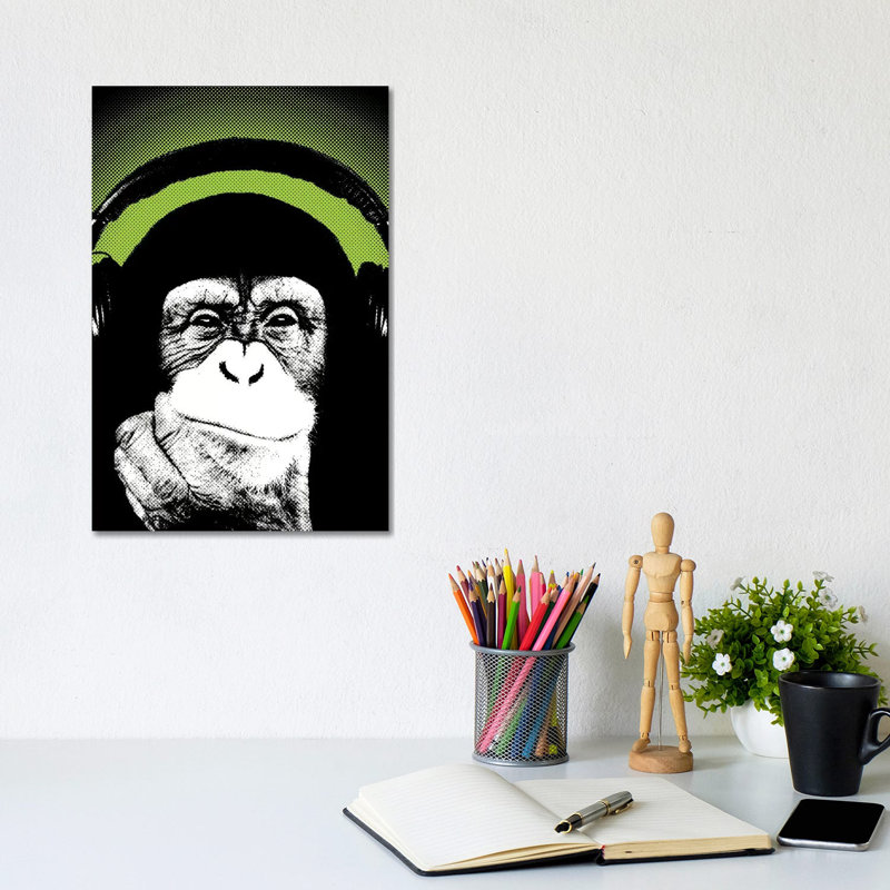 Monkey BL III by Steez - Wrapped Canvas Print, 20.32 cm H x 30.48 cm W