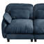 Canapé 2 places avec 2 poufs, revêtement en chenille douce, style moderne, idéal pour le salon ou un appartement.-51386498