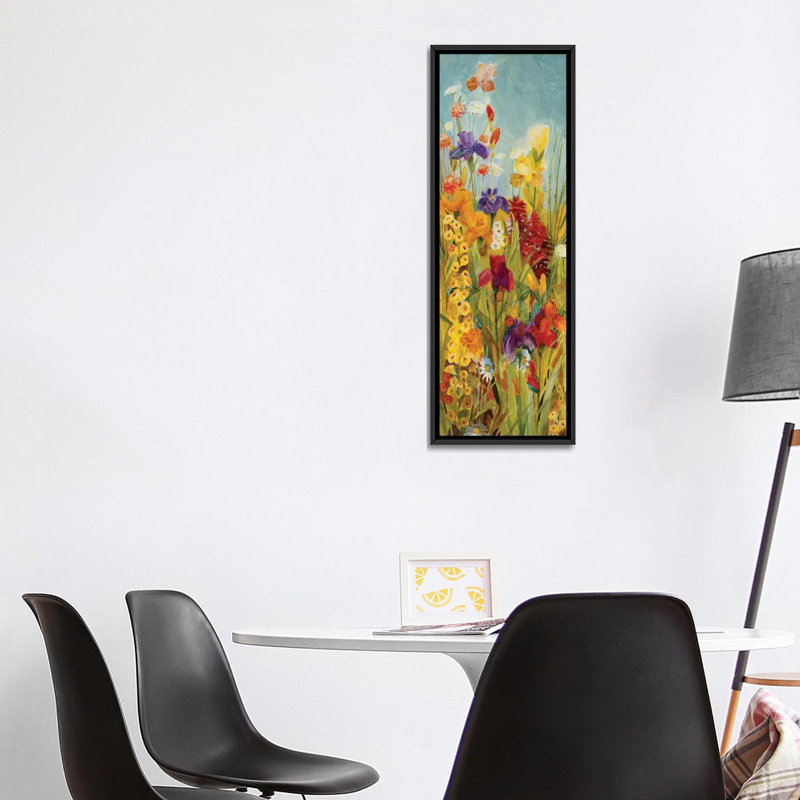 «Merriment I», reproduction sur toile, H 36 po x l 12 po x P 1,5 po, Cadre noir