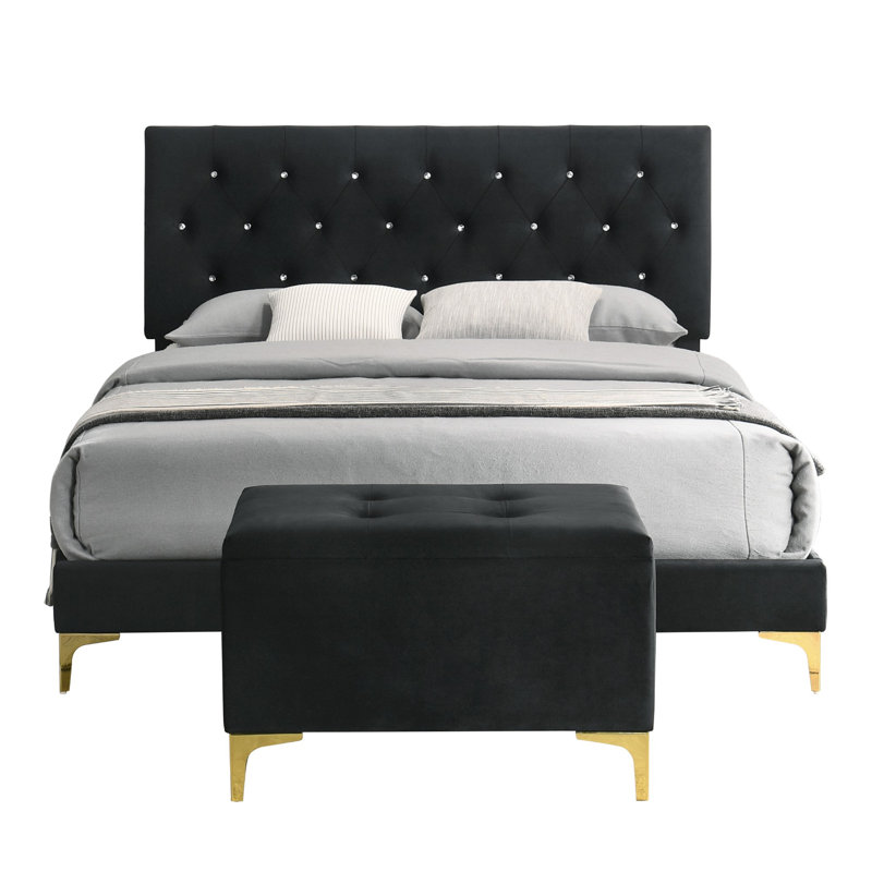 Padroni Piece Bedroom Set, Black, Kingsize (5')