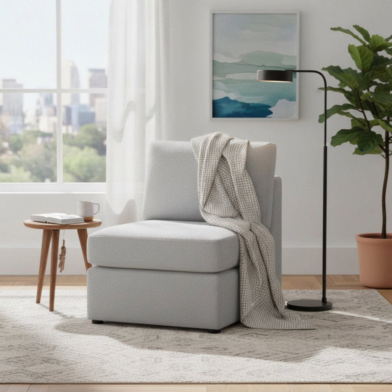 Fauteuil Chauncy - gris, Polyester gris