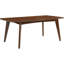 Ensemble de salle à manger 5 pièces en noyer foncé moderne avec table rectangulaire et quatre chaises d'appoint séduisantes