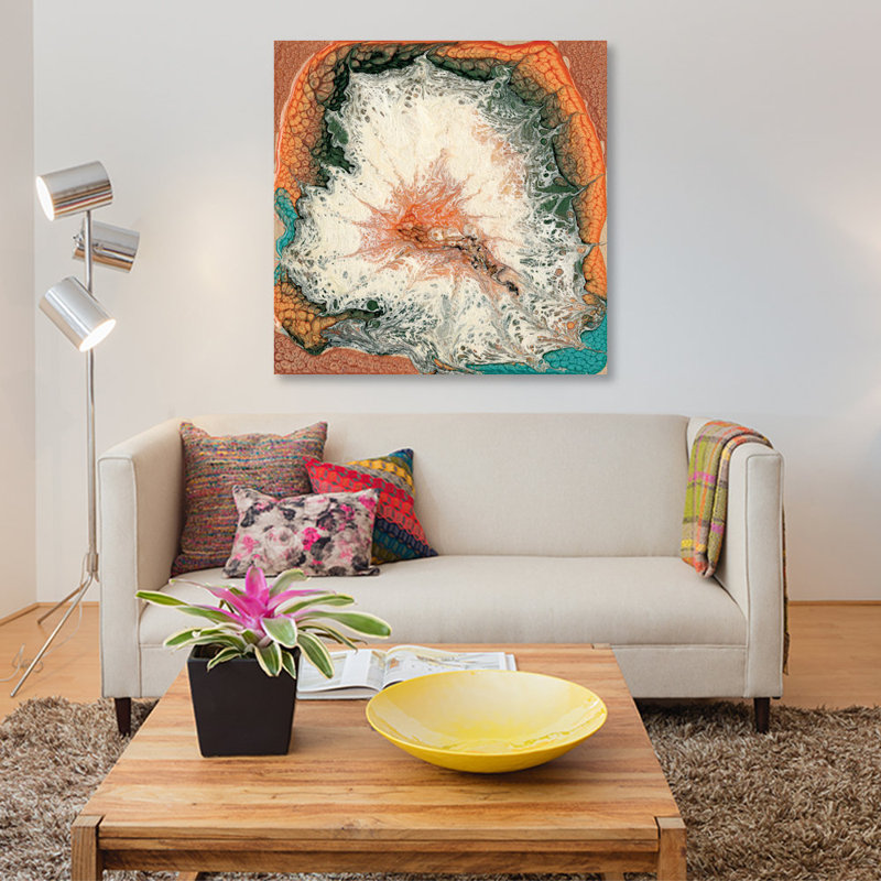 « caldera ii », impression sur toile, H 12 po x l 12 po x P 1,5 po, Toile tendue, Pas de tapis