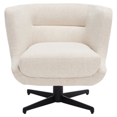 Arnelle Pine Swivel Barrel Chair