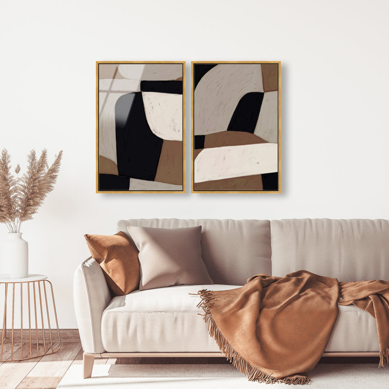 All The Way Set High-Gloss Frameless Acrylic Glass Wall Art Abstract Print by Oliver Gal, Ready to Hang, 10 x 15, 21"H x 31"W