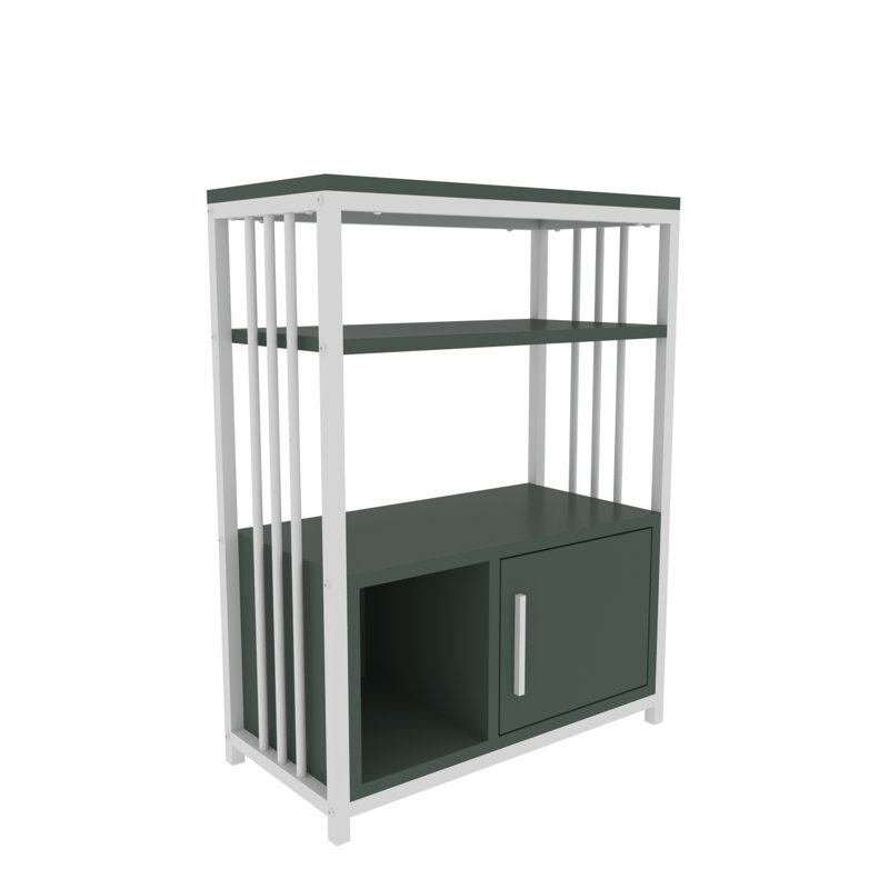 Yancey Bookcase, Green/White