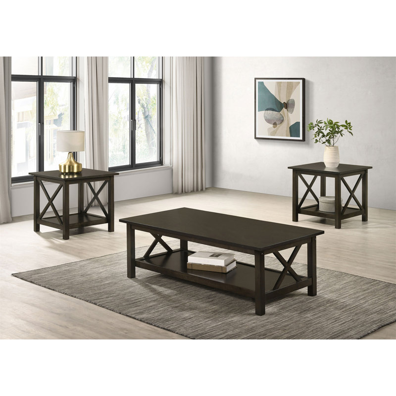 Ensemble d'appoint 3 pièces merlot foncé