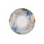 Service de table élégant 24 pièces, blanc et bleu avec des accents dorés, 100% porcelaine | Comprend 6 assiettes de service (9,8 x 9,8 x 0,8 po), 6 assiettes à dîner (7,9 x 7,9 x 1,6 po), 6 bols (5,9 x 5,9 x 1,8 po) et 6 assiettes à dessert (7,9 x 