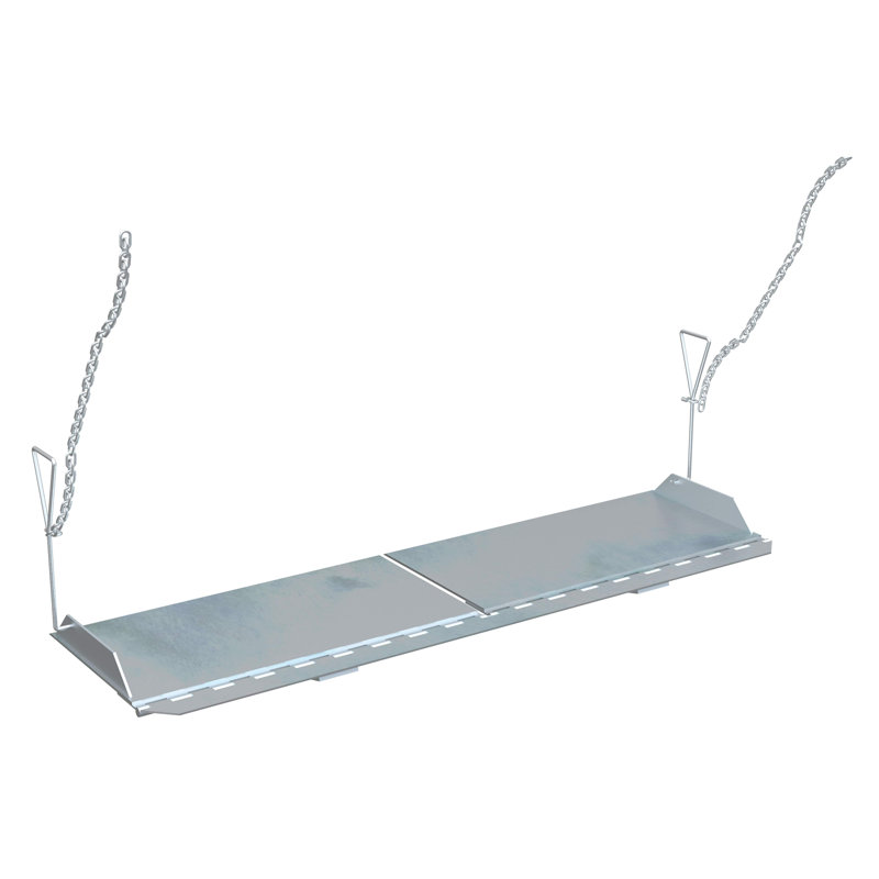 Pont articulé en aluminium fendu, H 0,25 po x l 72 po x P 18 po