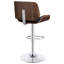 Tabouret de bar réglable écru et chrome-1296029051