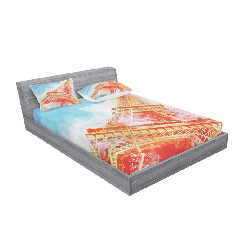 Microfiber Sheet Set, Queen Sheet Set with Fitted Sheet