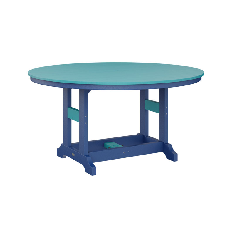 Table de bar ronde Berlin Classic, Bleu pacifique, Bleu Aruba