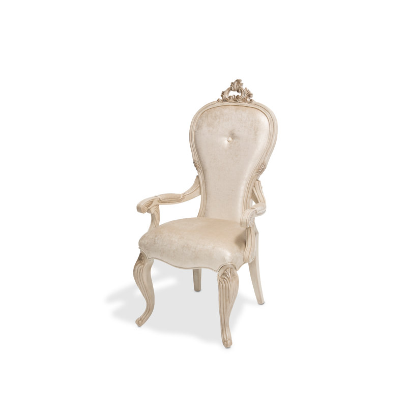 Innocenza 20.50'' H Tufted Velvet Upholstered Armchair, Champagne