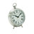 Roman Numeral Mechanical Tabletop Clock in Silver