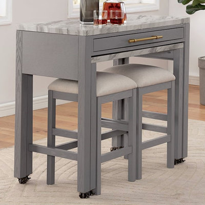 Faux Marble Top Dining Set