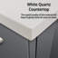 Meuble-lavabo simple gris foncé 24 po X P 22 po D et 18 po Miroir