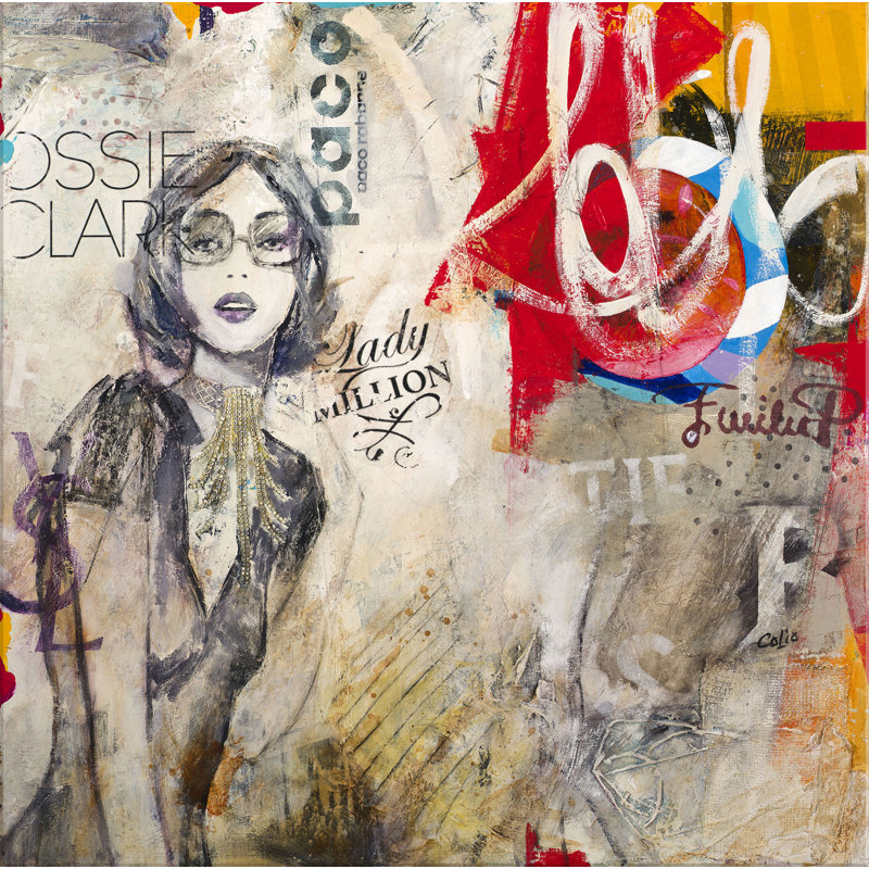 Lady Million par Colio - cadre flottant sur toile, H 43 po x l 43 po, Toile tendue