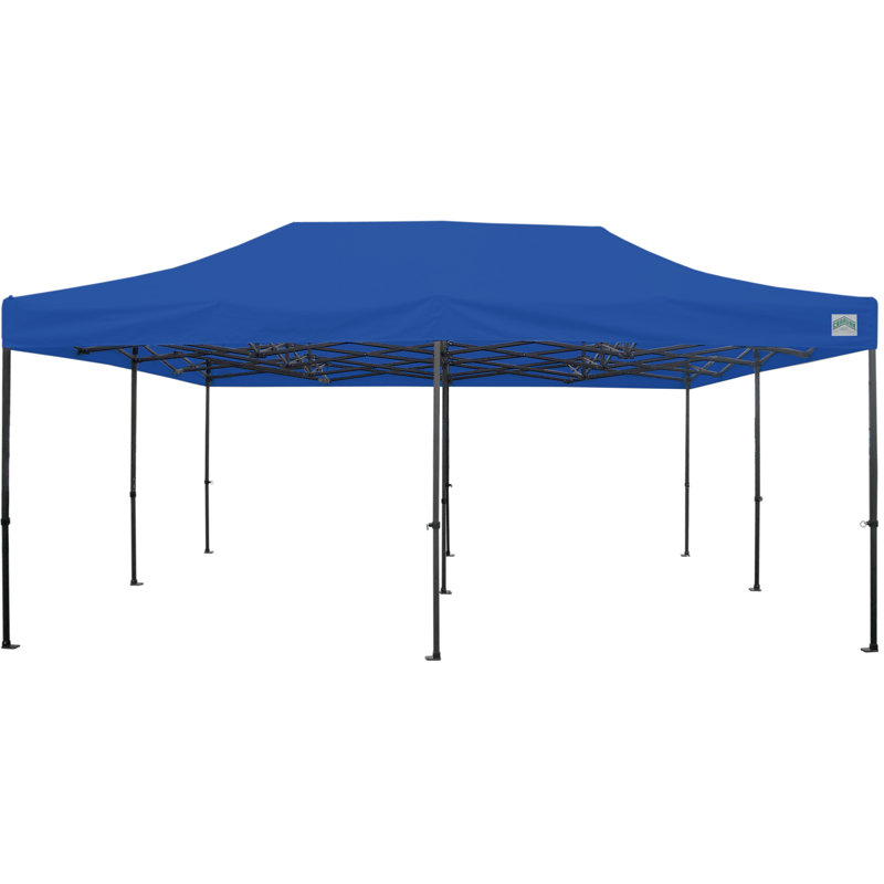 Abri de monstre 20 pi L 20 pi. D Auvent de tente de fête escamotable en aluminium, Bleu