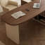 Bureau rectangulaire en bois manufacturé brun noisette + blanc-929068286-929068287