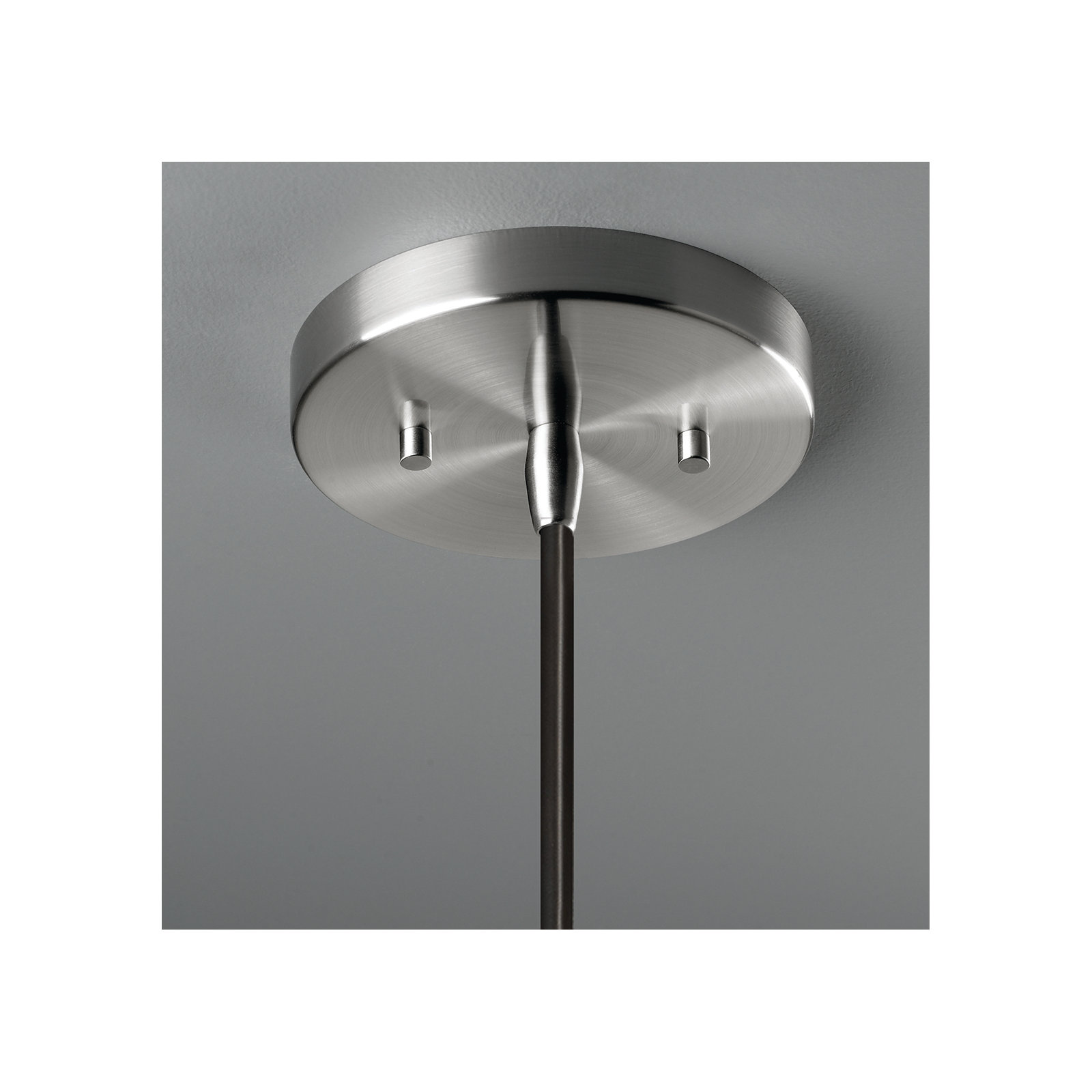 Logan 1 - Light Single Globe Pendant, Brushed Nickel, Gloss White