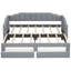 Canapé-lit à coussin moelleux extensible avec deux tiroirs de rangement et lumières DEL-117567713