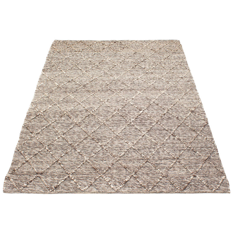 Tapis brun nouvel âge en laine 6 pi 1 po x 8 pi 11 po Delayza