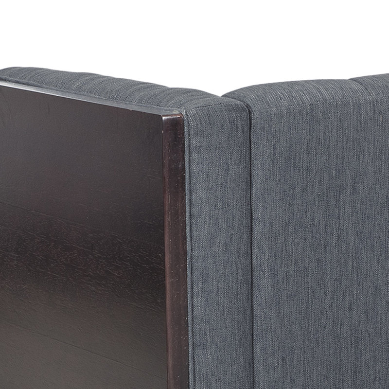 Canapé modulaire de coin de 114 po de largeur Brabant, Polyester gris anthracite 