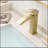 Brushed Gold Bathroom Faucet,Faucet For Bathroom Sink, Single Hole Bathroom Faucet Modern Single Handle Vanity Basin Faucet-119318294