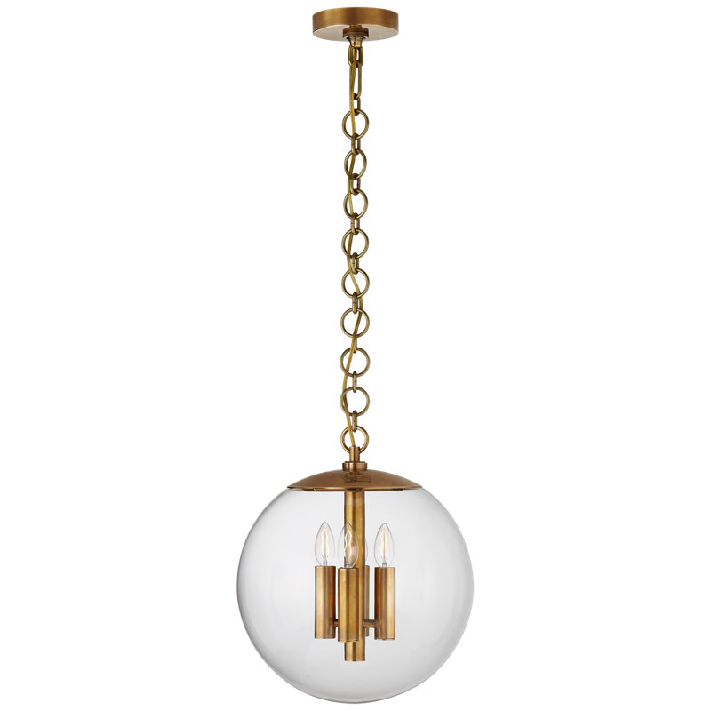 AERIN Turenne Medium Globe Pendant, Antique Brass
