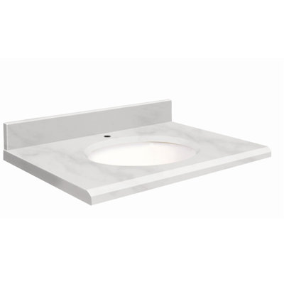 49'' Marble Single Bathroom Vanity Top with Sink