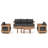 Frances Eucalyptus 5 Piece Seating Group-815090335