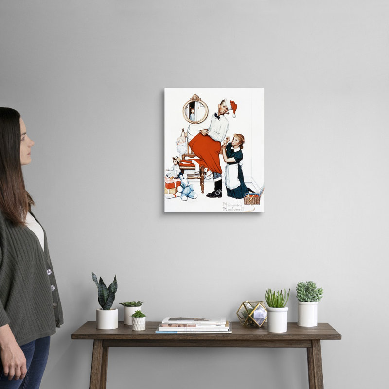 «Santa's Surprise», art mural sur toile, H 20 po x l 16 po x P 1,25 po, Toile tendue
