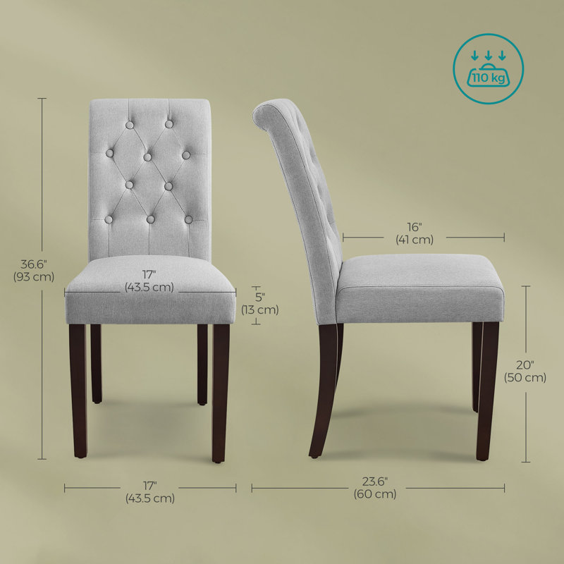 Swade Tufted Upholstered Wooden Dining Parsons Chairs