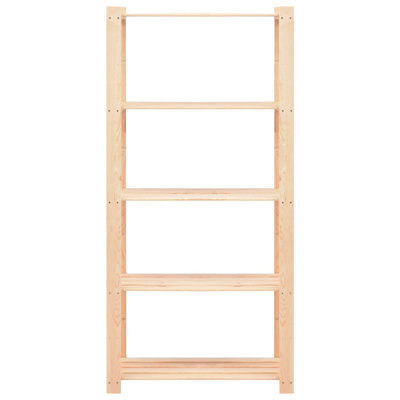 Storage Rack Shelving Unit Storage Shelf 5-Tier Solid Pinewood 551.2 lb