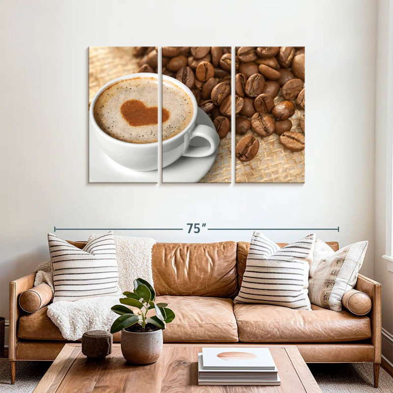 Yarlin Heart Coffee, 24" H x 38" W