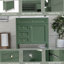 Meuble-lavabo moderne 36 po avec lavabo supérieur-433316407