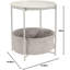 Table de bout ronde de rangement, table d'appoint avec panier en tissu 17,7 po x 17,7 po x 18,9 po-2006958231