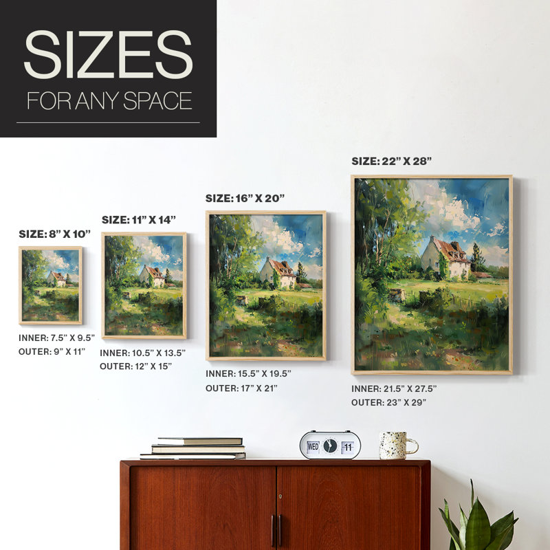 «LANDSCAPES Series XCVI», reproduction encadrée - bois massif, H 21 po x l 17 po