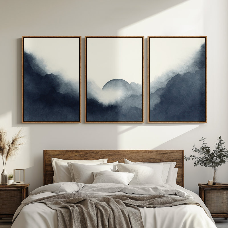 Art mural encadré sur toile, rétro muraux abstraits pour chambre à coucher, Naturel, H 36 po x l 24 po